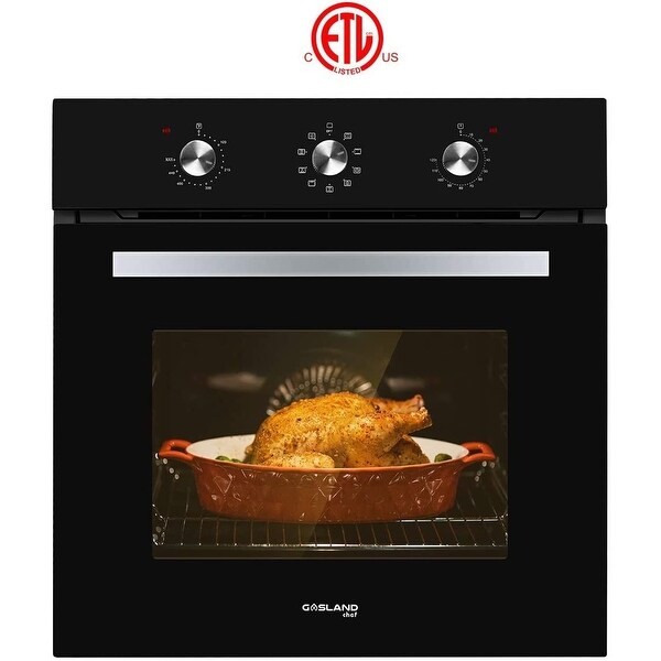 GASLAND Chef 24" Built-in Electric Wall Oven, Black 9 Cooking Modes